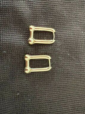 Brass U Shape Geometric Chunky Gold Hoop Earrings 18K Gold Plated Stud Jewelry